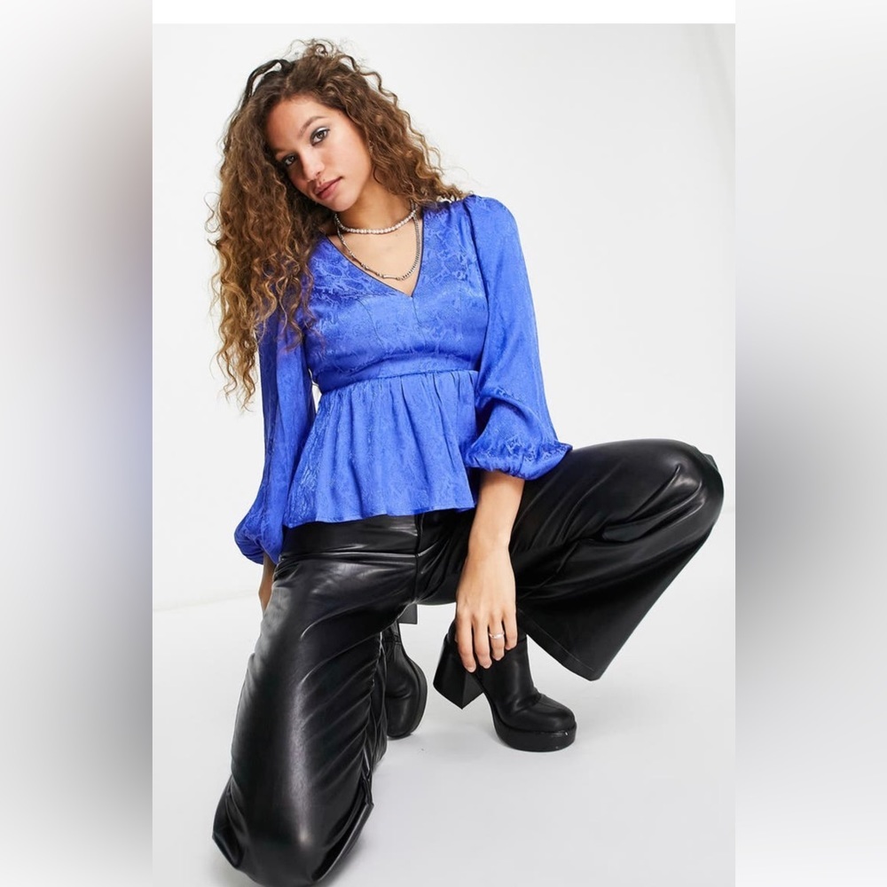 Topshop Blue Blouse